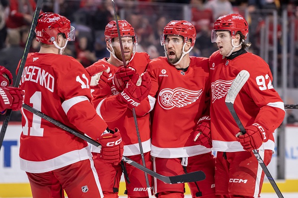 Les Sharks de San Jose ont mis fin à la séquence de sept victoires consécutives des Red Wings de Détroit